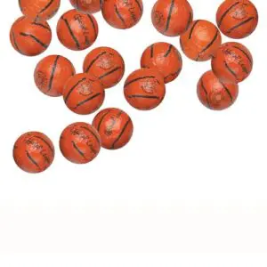 Foiled Milk Chocolate Basketballs