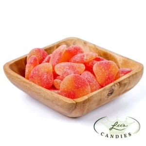 haribo peaches in a bowl